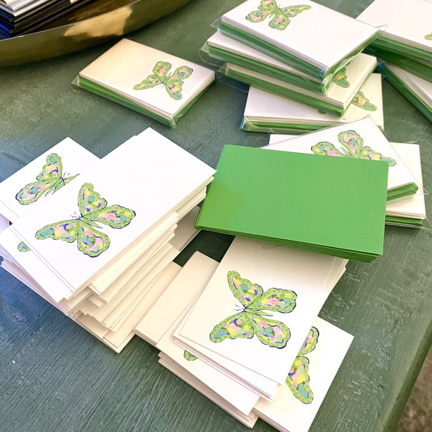 Green Butterfly Gift Enclosure Place Card | Lemondaisy Design