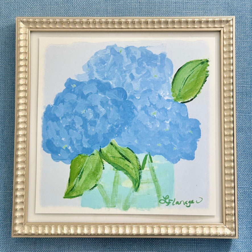 Blue Hydrangea Art Print – Lemondaisy Design