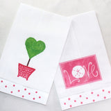 Pink Love Linen Guest Towel