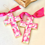Abstract Cross Hand Painted Ornament