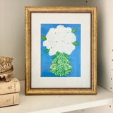 White Hydrangea Floral Art Print