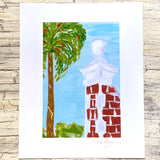 U of SC Horseshoe Palm Tree Art Print