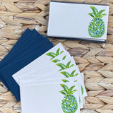 Blue Green Pineapple Gift Enclosure Card Set