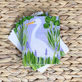 Purple Egret Notecard Set