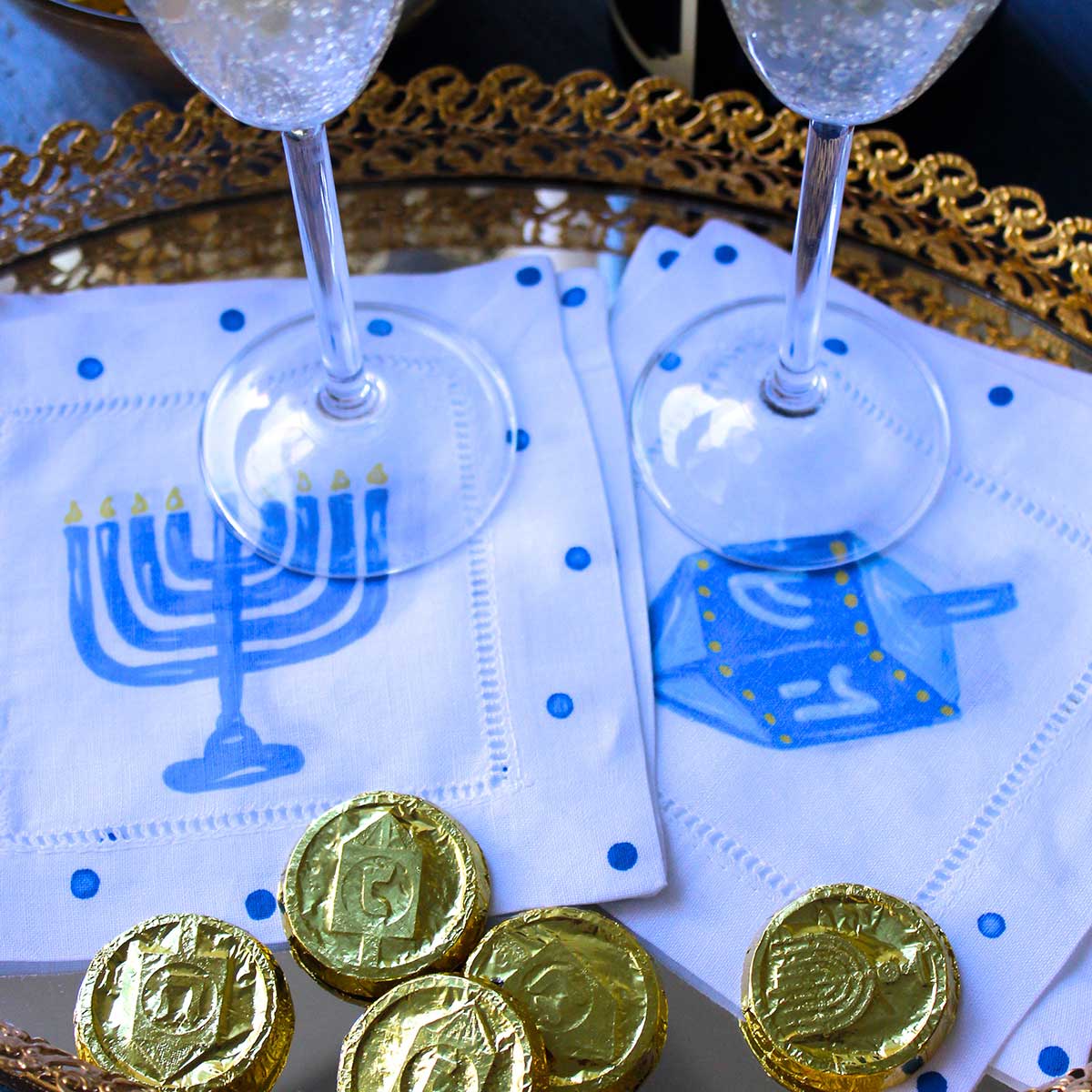 Happy Hanukkah Cocktail Napkins