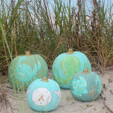 Small Coastal Painted Pumpkins