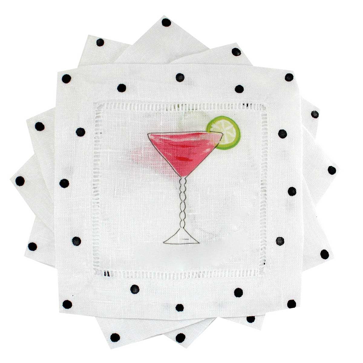 Pink Cosmo Linen Cocktail Napkins