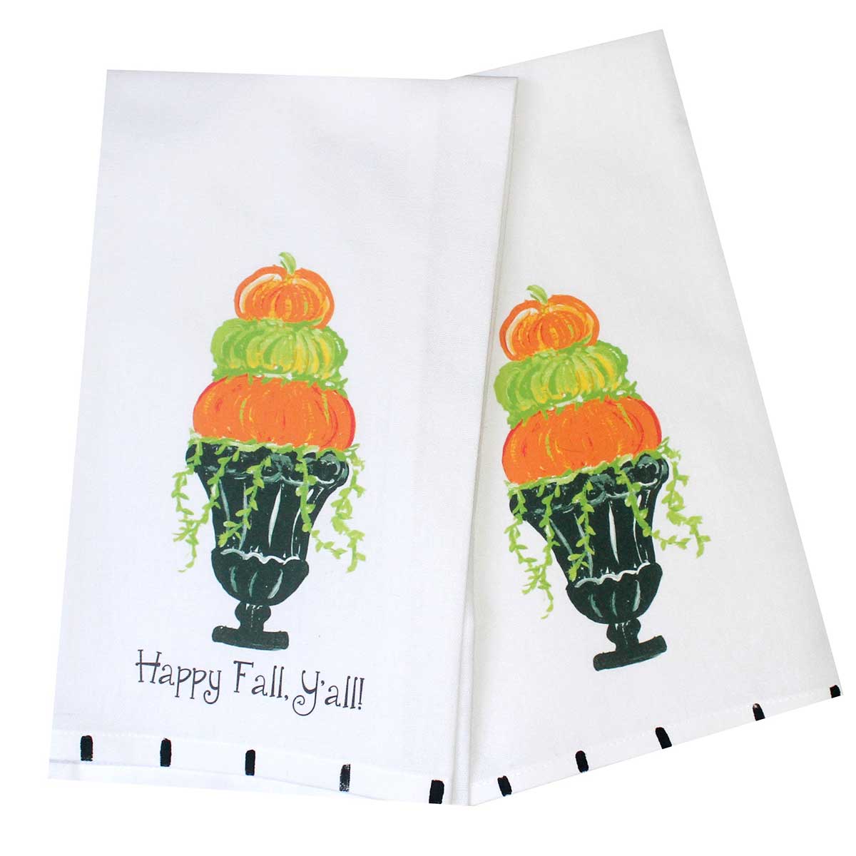 Pumpkin Topiary Tea Towel