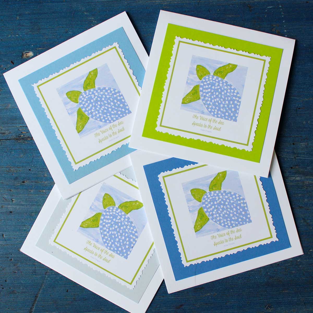Voice of the Sea Hand Cut Notecard Set