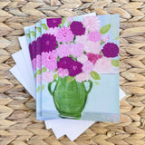 Pink Dahlias Notecard Set