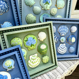 Painted Sea Shell Hydrangea Green Shell Art