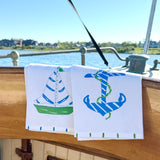 Blue and Green Beachy Tea Towels
