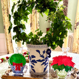 Acrylic Block Chinoiserie Christmas Boxwood