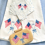 Hand Painted Celebrate America Flag Clutch