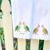 Colorful Fall Quail Tea Towel