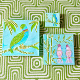 Tropical Bird Mixed Media Art