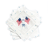 Celebrate 250 American Flag Linen Cocktail Napkins