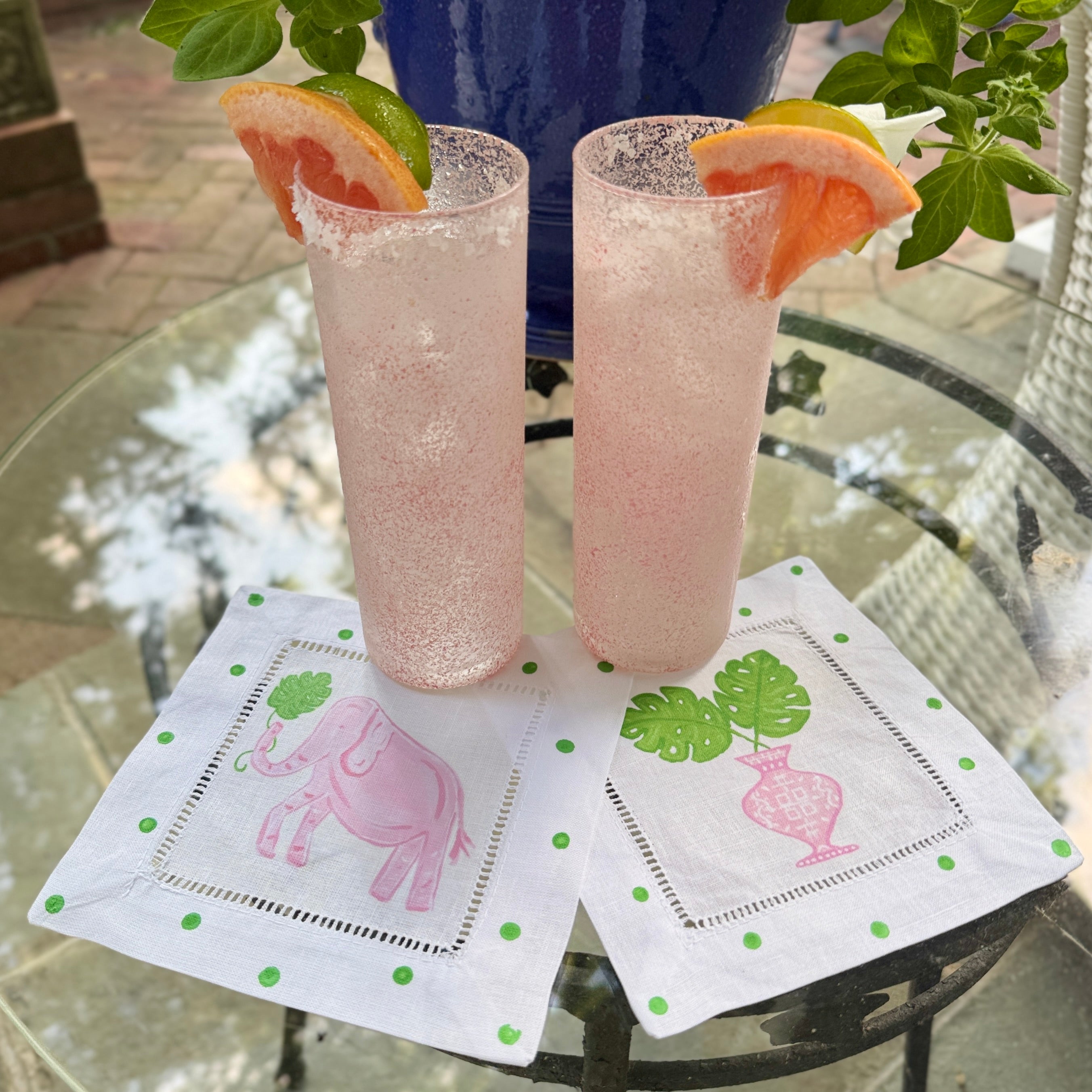 Lemondaisy Design Linen Cocktail Napkins - Thumbnail 2