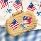 Hand Painted Celebrate America Flag Clutch