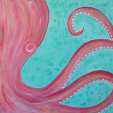 Turquoise Octopus Painting