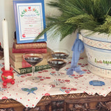 Apres Ski Snow Fun Primary Colors Linen Cocktail Napkins