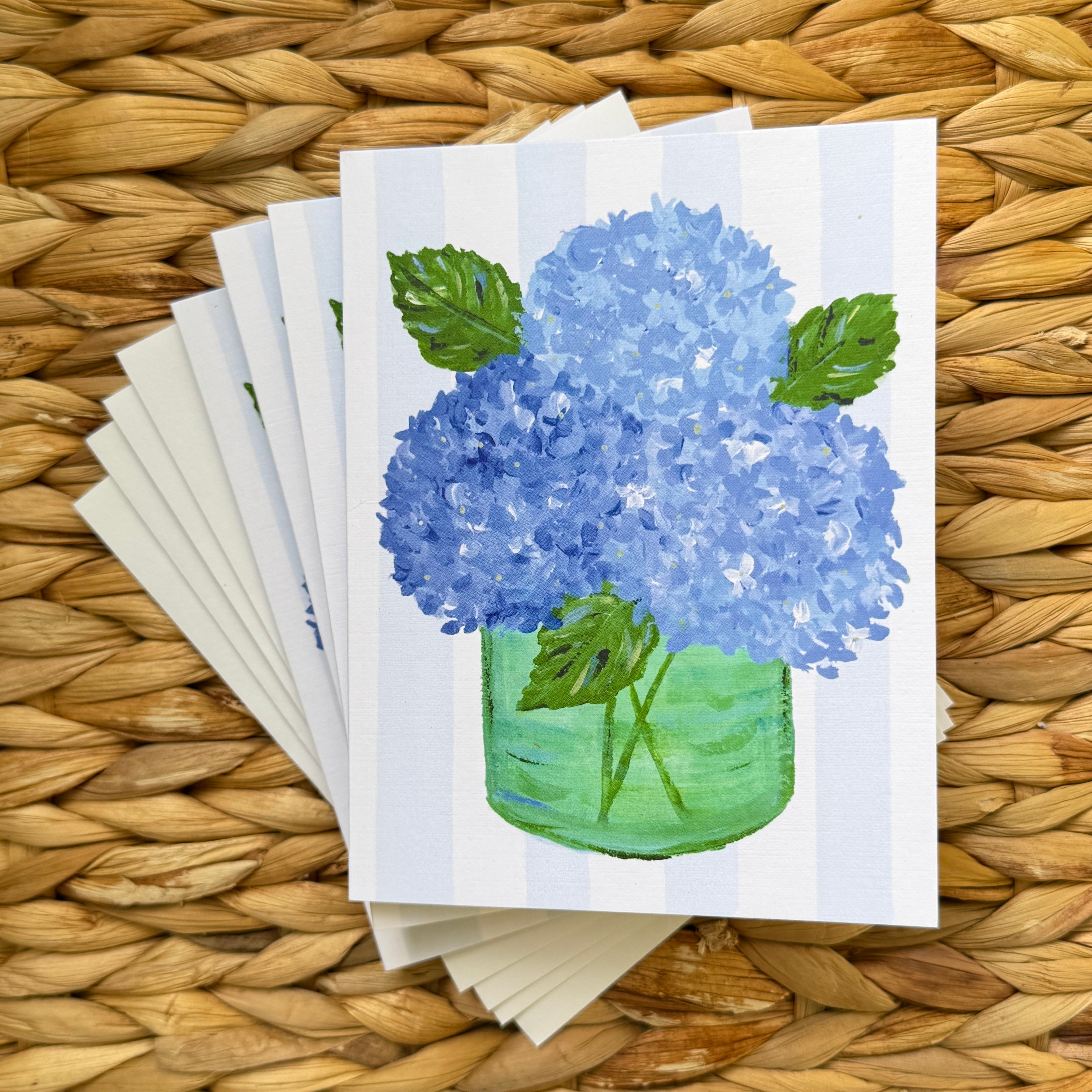 Hydrangea Floral Art Notecard Set | Lemondaisy Design