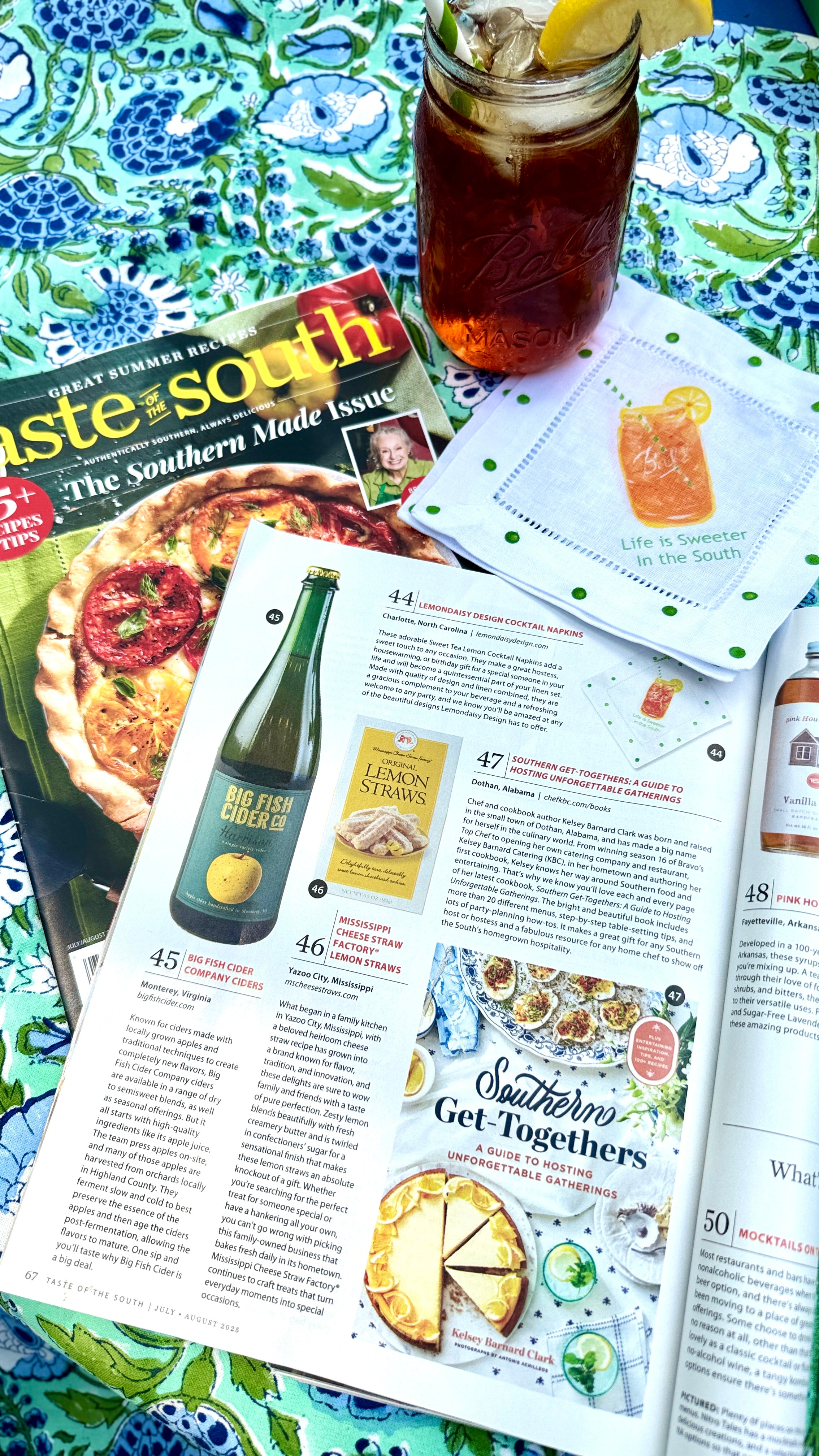 Sweet Tea Linen Cocktail Napkins - Thumbnail 3