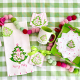 Merry Mahj! Christmas Mahjong Linen Cocktail Napkins