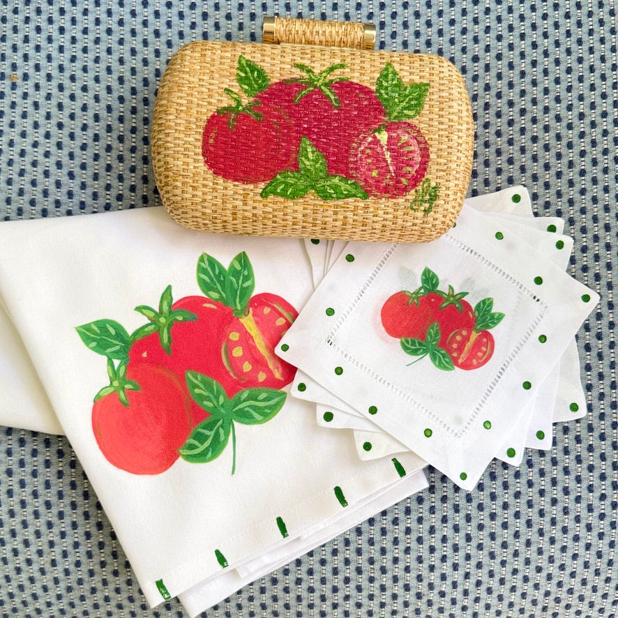 Red Garden Tomato Tea Towel - Thumbnail 3