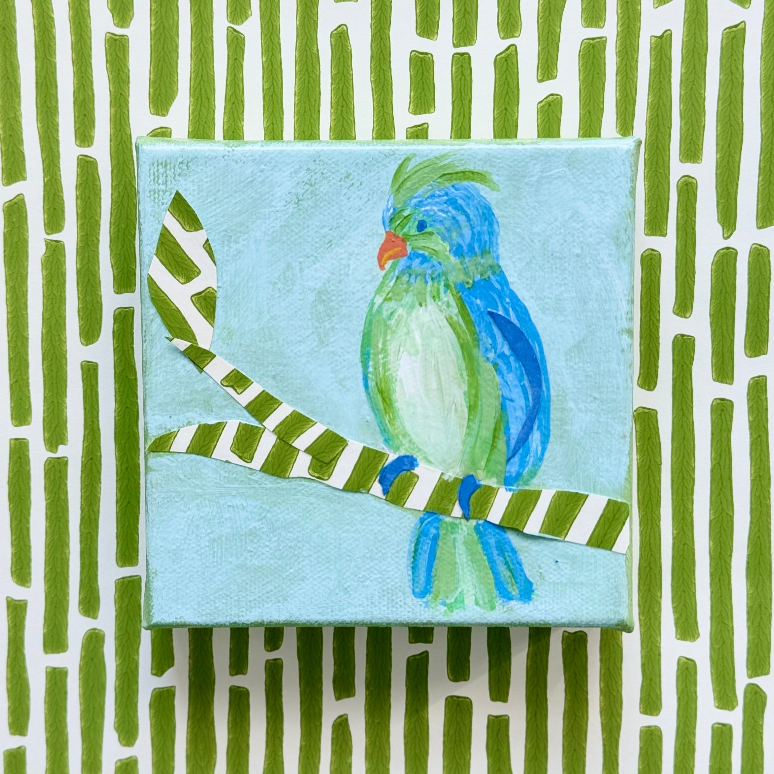 Lemondaisy Design Tropical Bird Mixed Media Art - Thumbnail 3