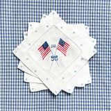 Celebrate 250 American Flag Linen Cocktail Napkins