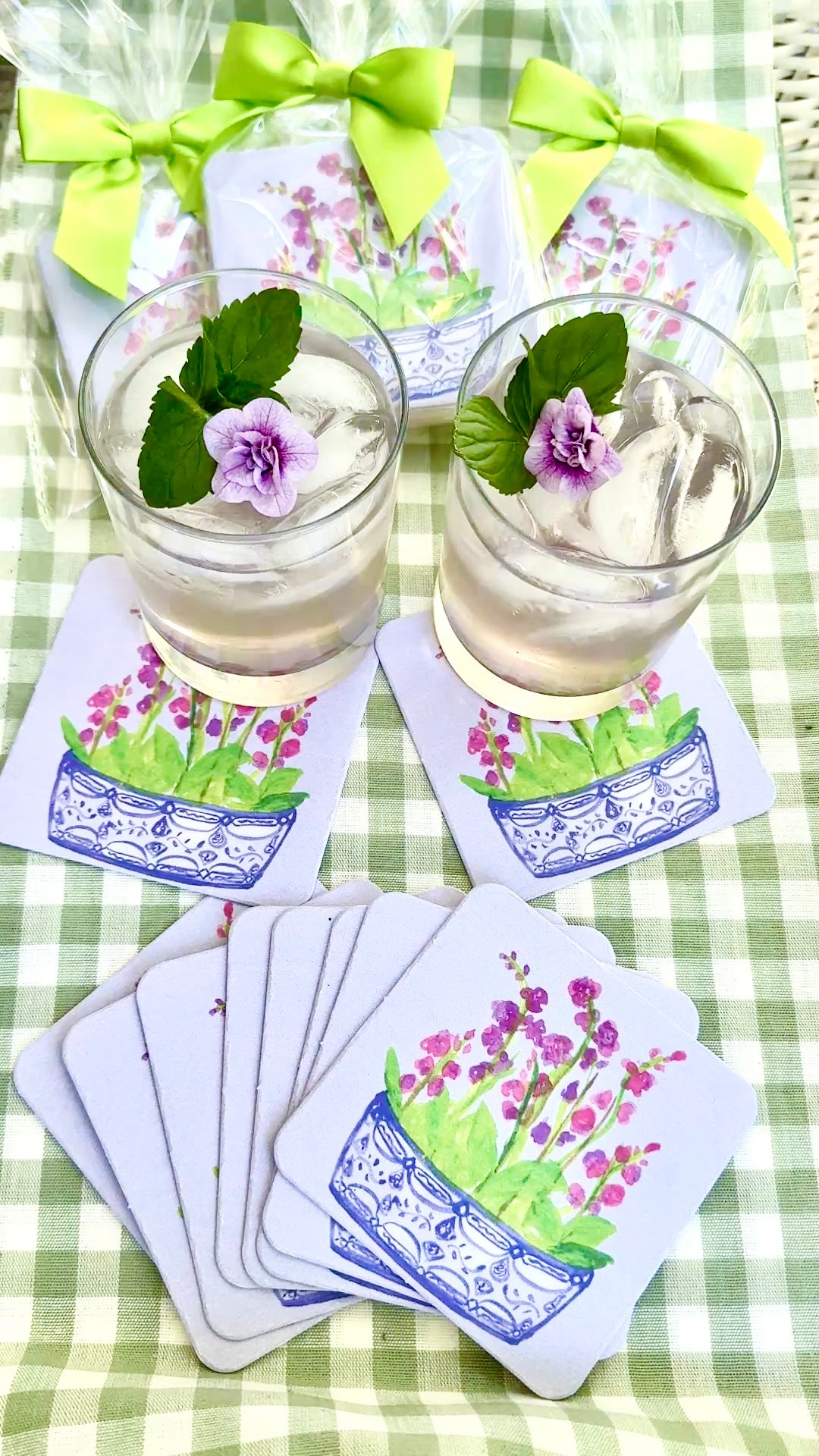 Chinoiserie Orchid Paper Coasters
