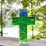 Acrylic Block Blue Ridge Mountain Benefit Cross