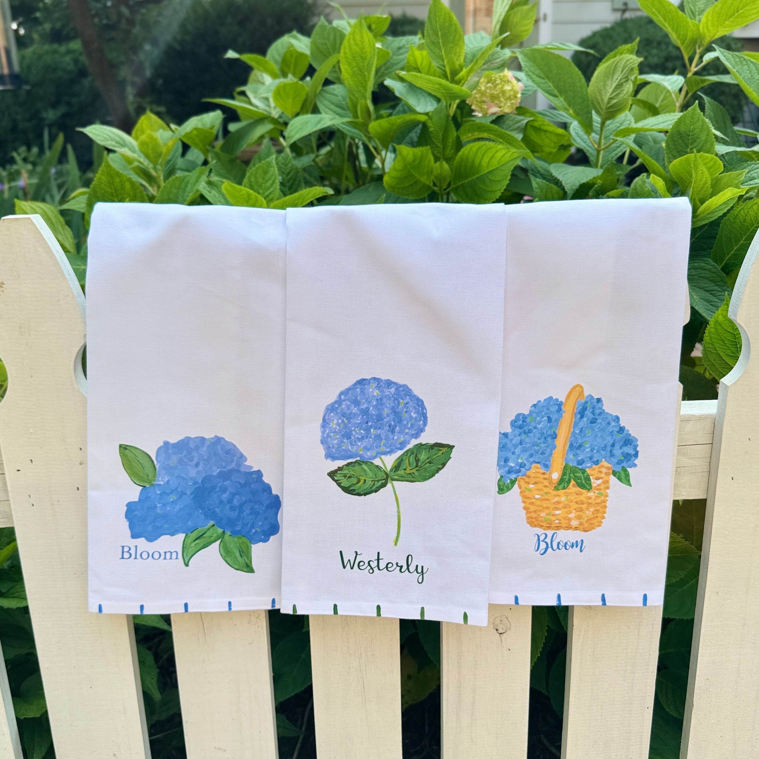 Blue Hydrangea Tea Towel - Thumbnail 5