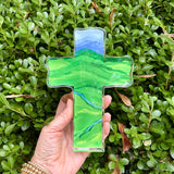 Acrylic Block Blue Ridge Mountain Benefit Cross