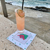 Happy Hermit Crab Linen Cocktail Napkins