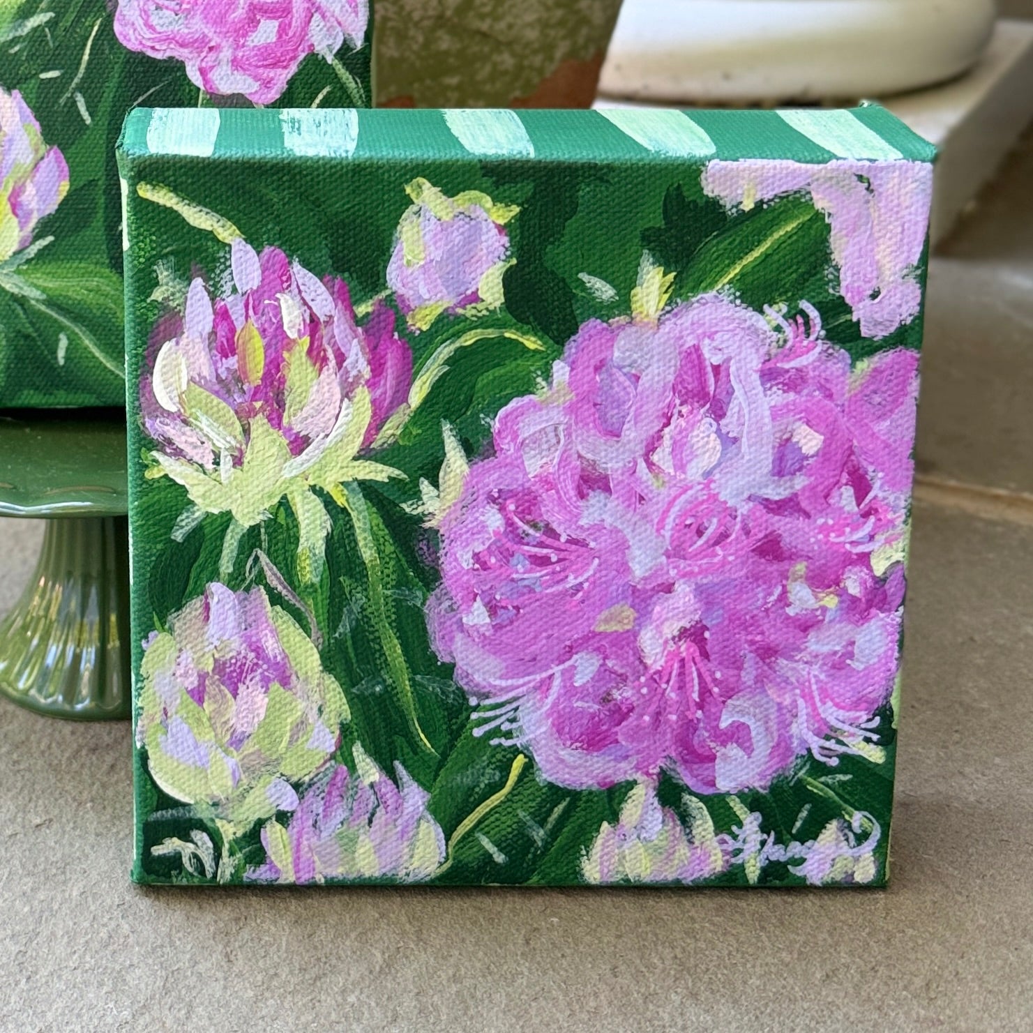Mountain Rhododendron Acrylic Art Painting