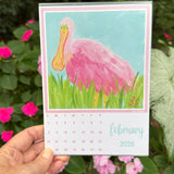 2026 Coastal Calendar with Acrylic Frame