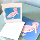 Pink Pelican Art Notecard Set