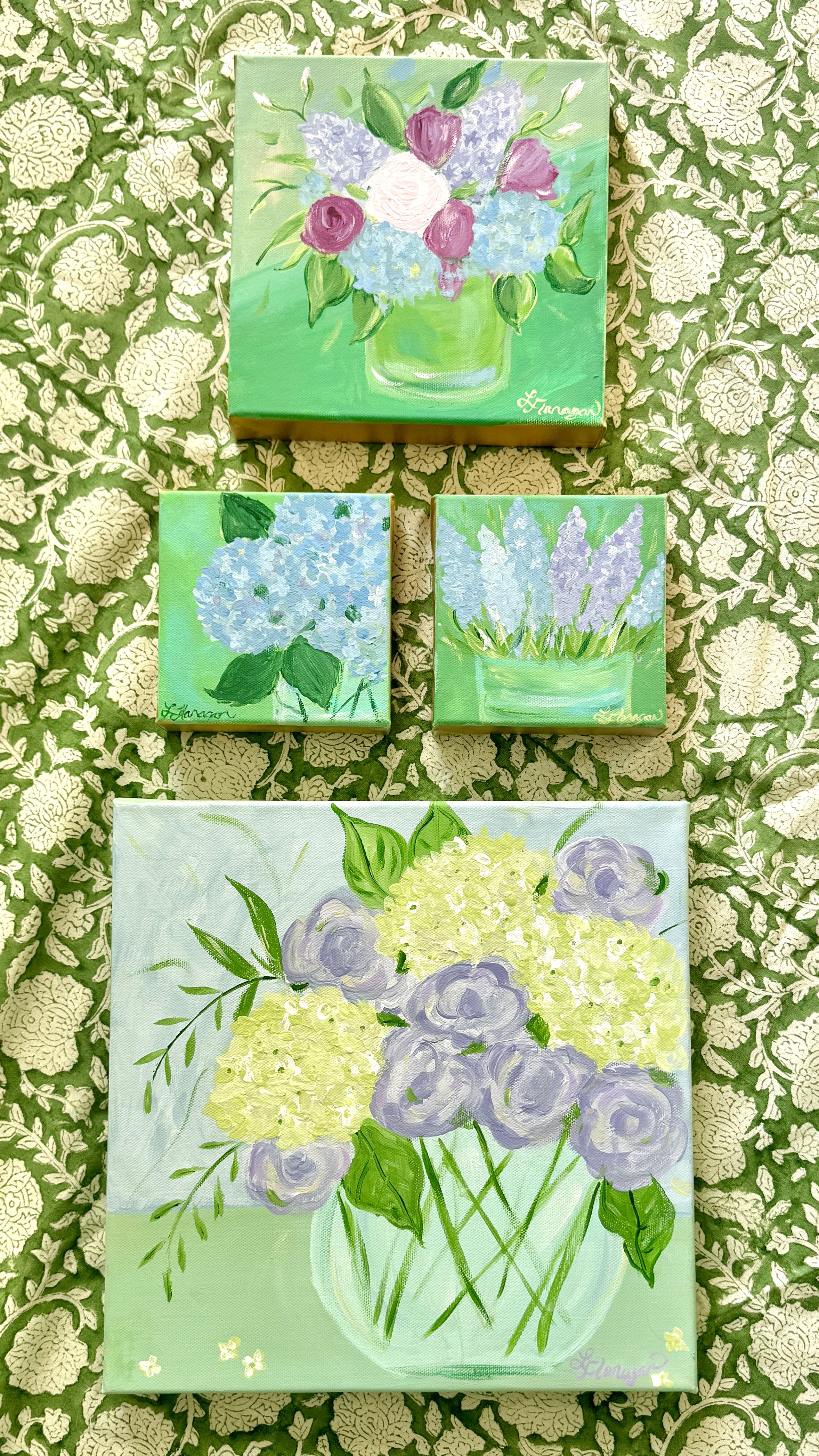 Lemondaisy Design Acrylic Painting - Thumbnail 2