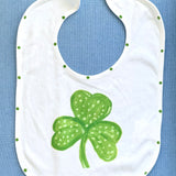 Green Shamrock Baby Bib