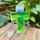 Acrylic Blue Ridge Mountain Benefit Cross
