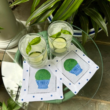 Boxwood Chinoiserie Cocktail Napkins - Thumbnail 2