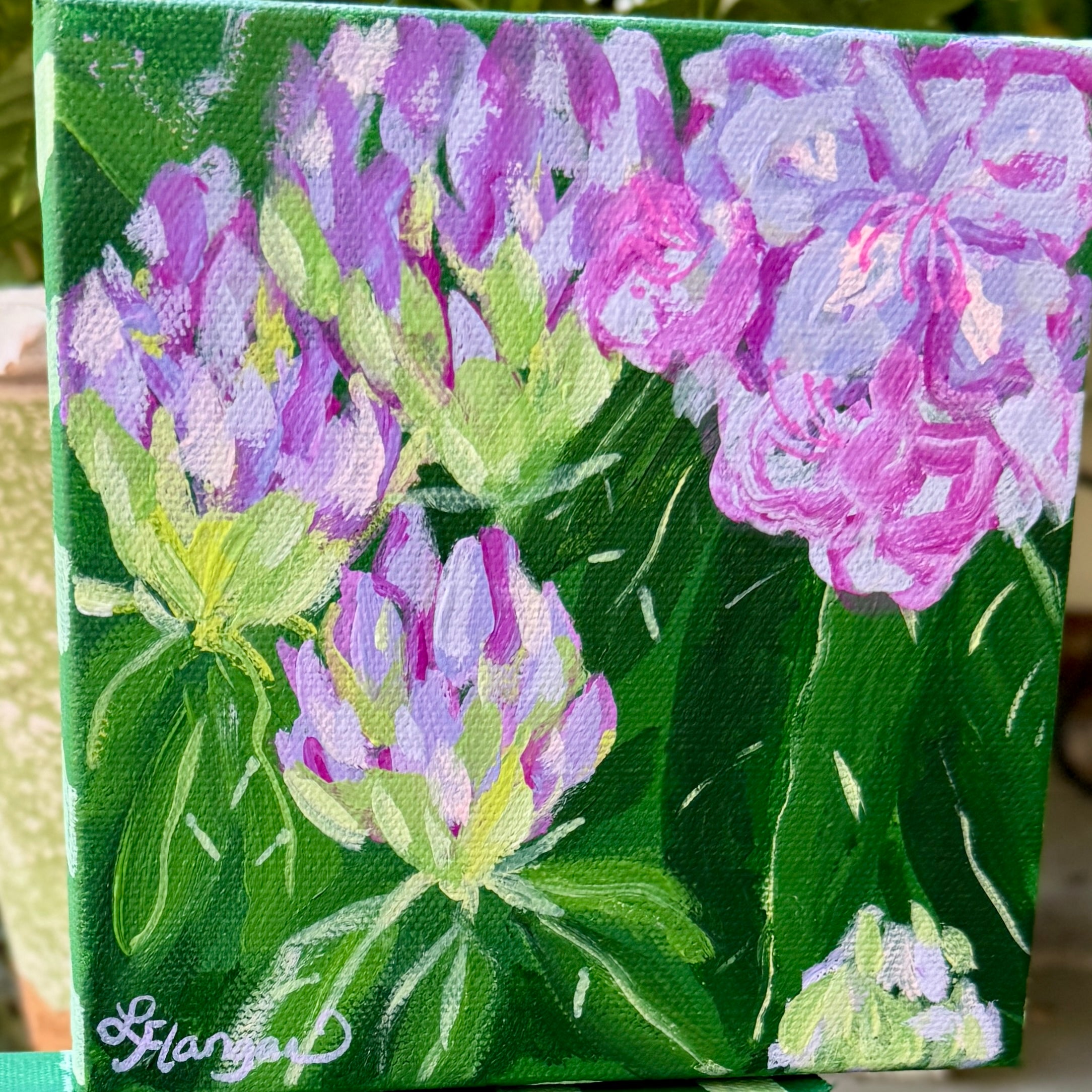 Mountain Rhododendron Acrylic Art Painting