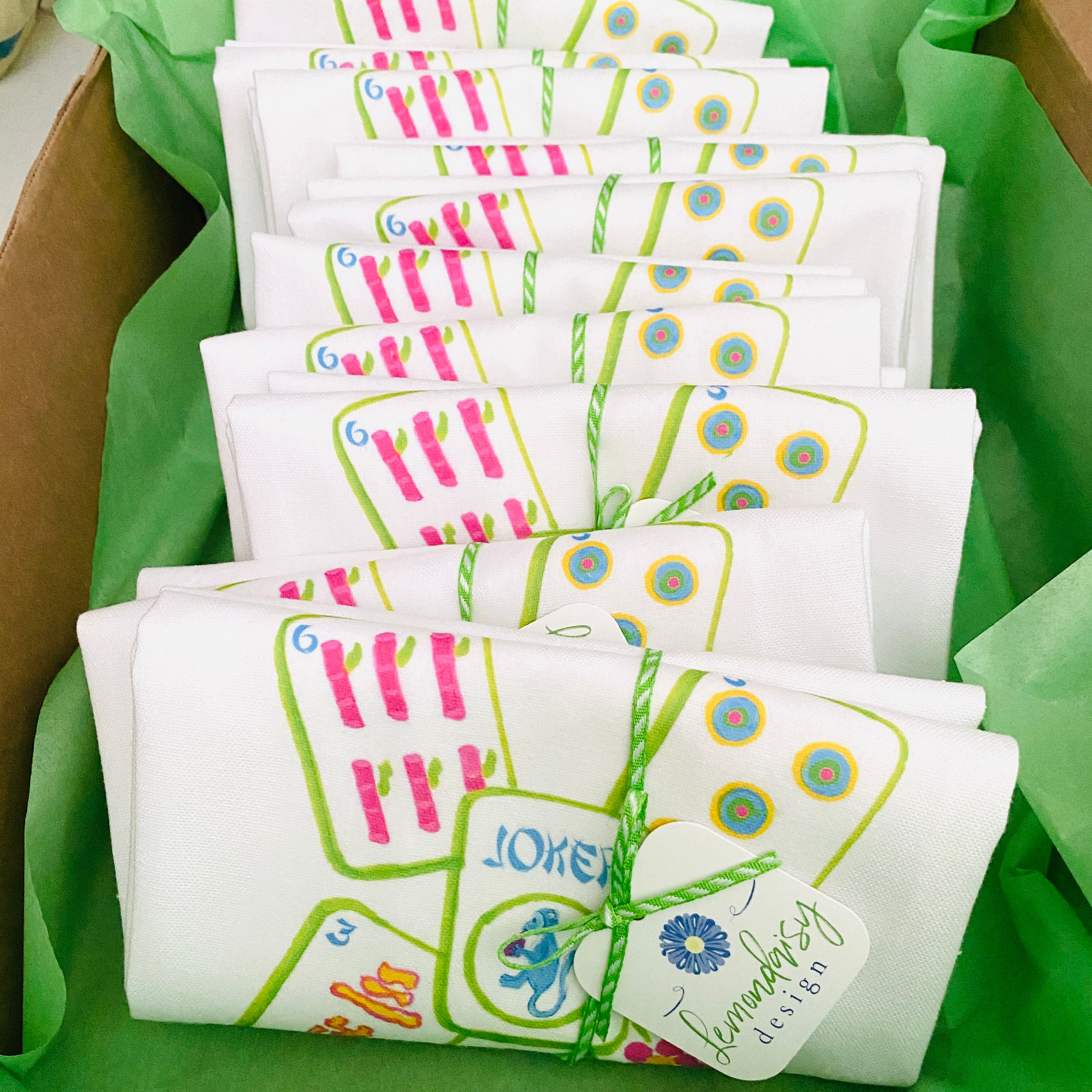 Mahjong Tiles Tea Towel - Thumbnail 2