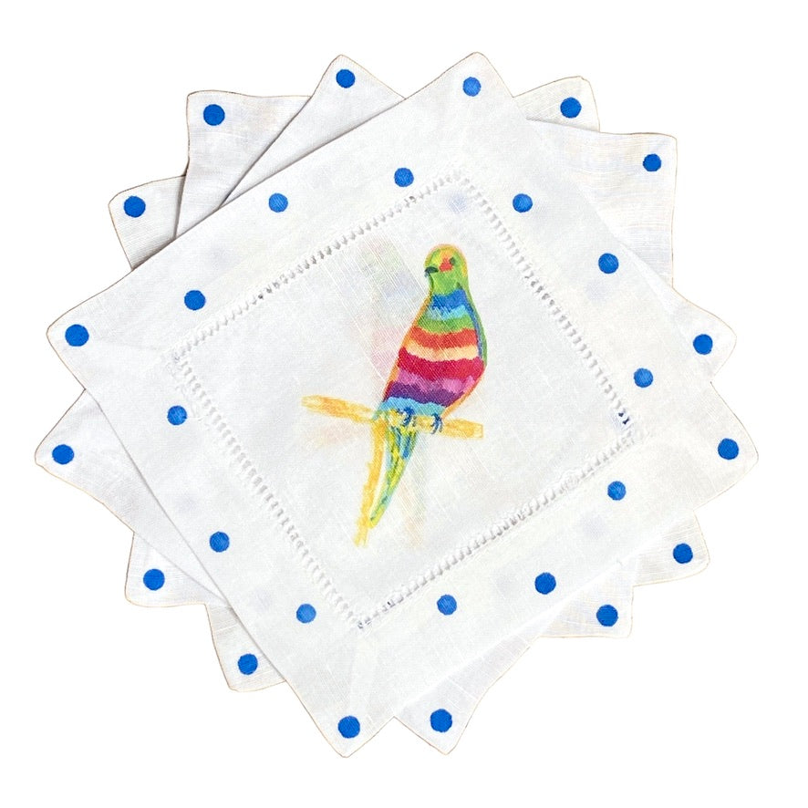 Rainbow Parrot Cocktail Napkins - Thumbnail 2