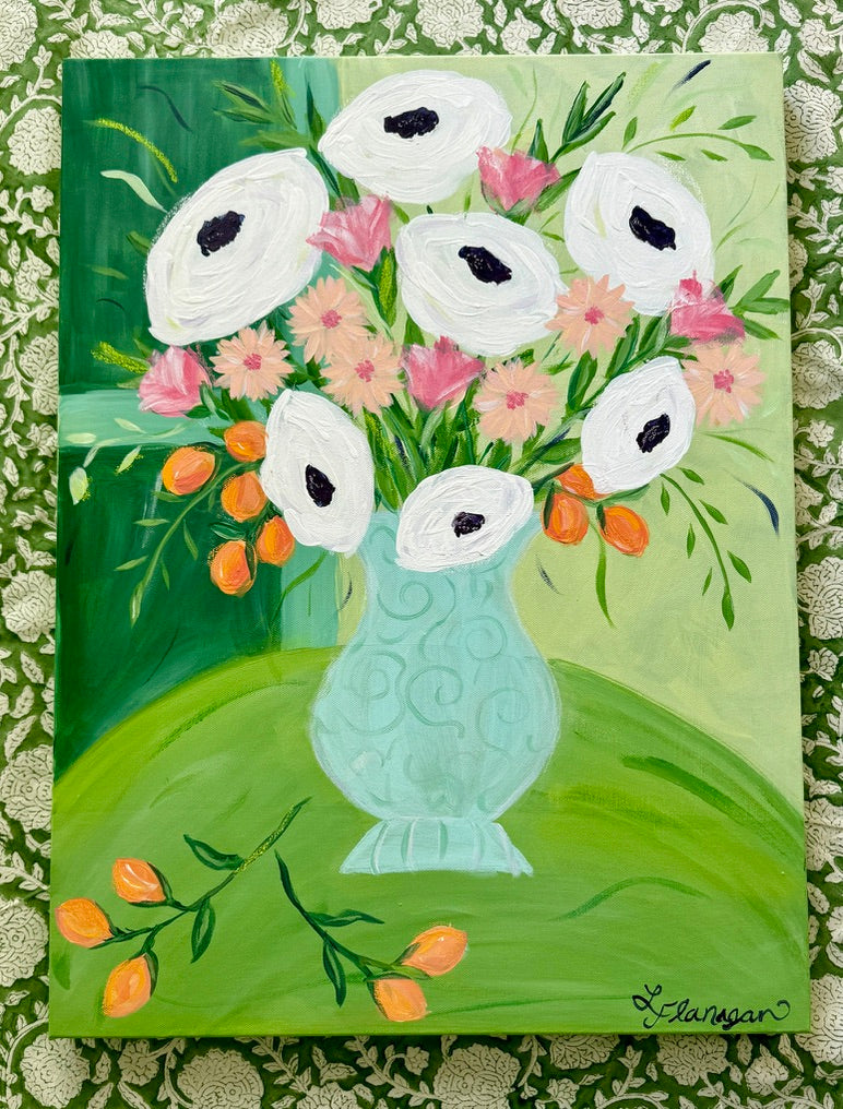 Lemondaisy Design Floral Art with Apricots - Thumbnail 3