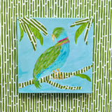 Tropical Bird Mixed Media Art