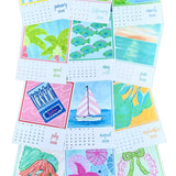 2026 Coastal Calendar with Magnet Acrylic Block Frame