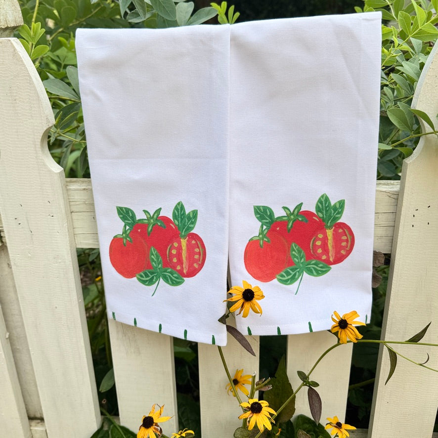 Red Garden Tomato Tea Towel - Thumbnail 2